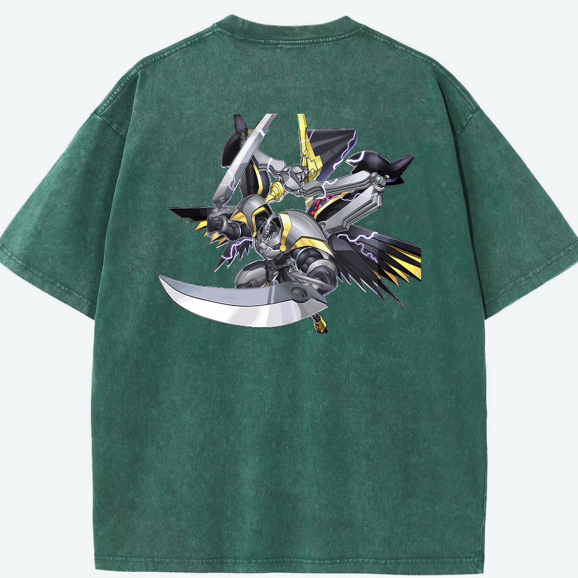 （画像用） 遊☆戯☆王 Yu-Gi-Oh! 綿100% ヴィンテージ風 半袖Tシャツ（背面プリント）